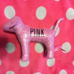 VS PINK Holographic Mini Dog Plush new Victoria's Secret 2013
